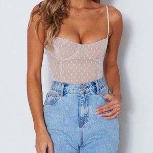 No Looking Back Bodysuit White